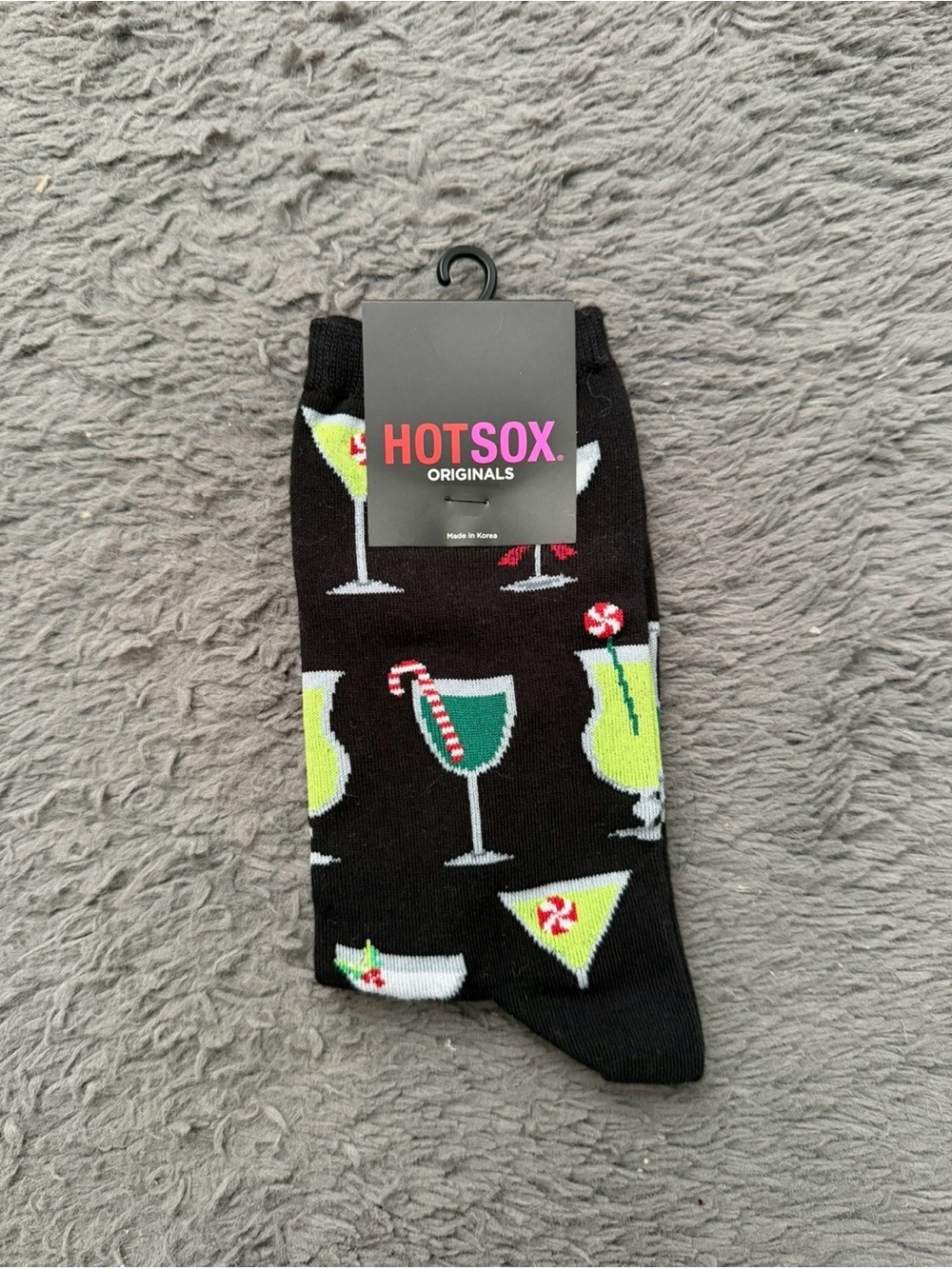 HOTSOX Christmas Cocktail Martini Novelty Crew Socks